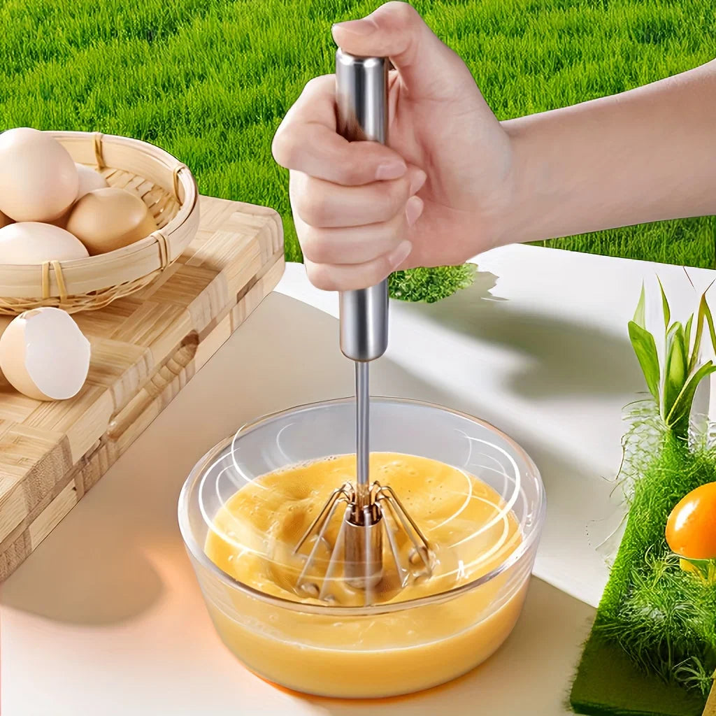 Durable Kitchen Egg Whisk – Semi-Automatic Mixer