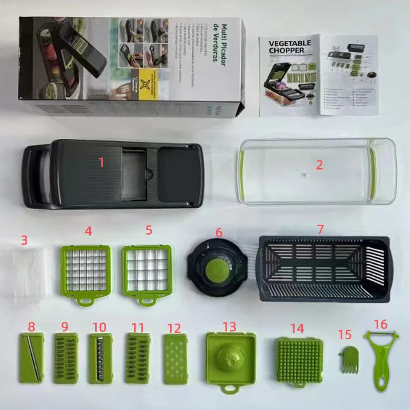 Vegetable Chopper with Container Mandoline Slicer Kitchen Gadget