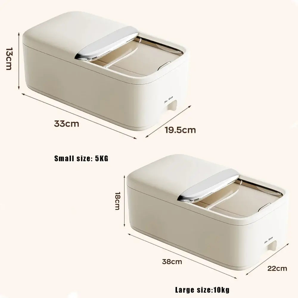 10KG Rice Storage Box Home with Lid Insect Proof
