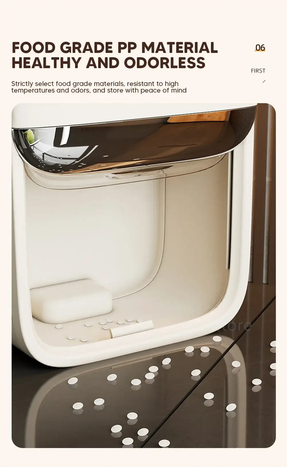 10KG Rice Storage Box Home with Lid Insect Proof