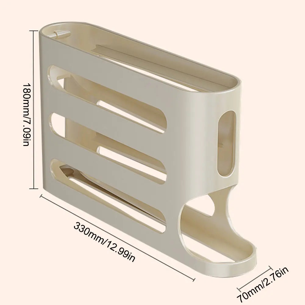 Smart Kitchen Egg Storage Box – Automatic Roll-Down Dispenser
