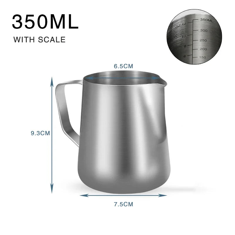 Coffee Milk Frothing Pitcher – Stainless Steel Espresso Steaming Barista Jug