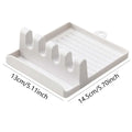 1Pc Paint Brush Rest Holder White Plastic 4 Slots Paintings Brushes Rests Drip Tray Pad