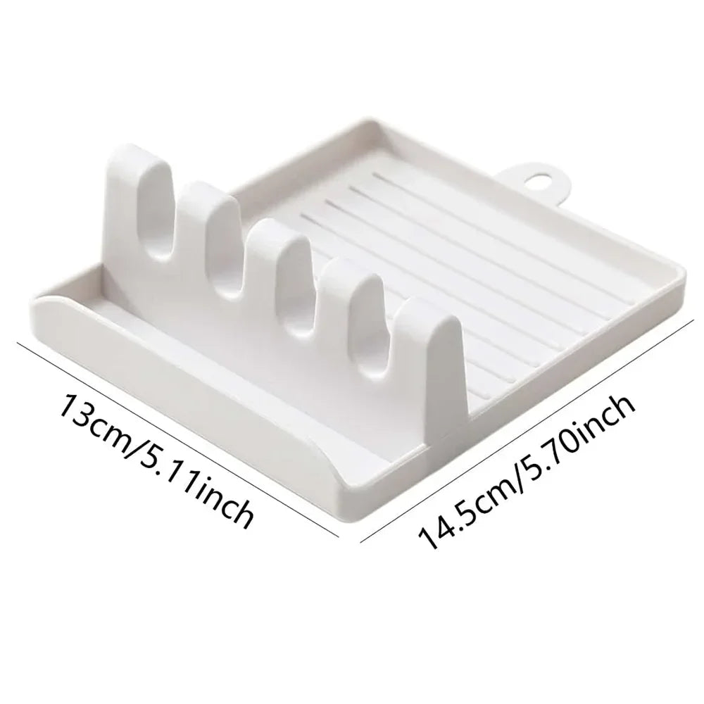 1Pc Paint Brush Rest Holder White Plastic 4 Slots Paintings Brushes Rests Drip Tray Pad