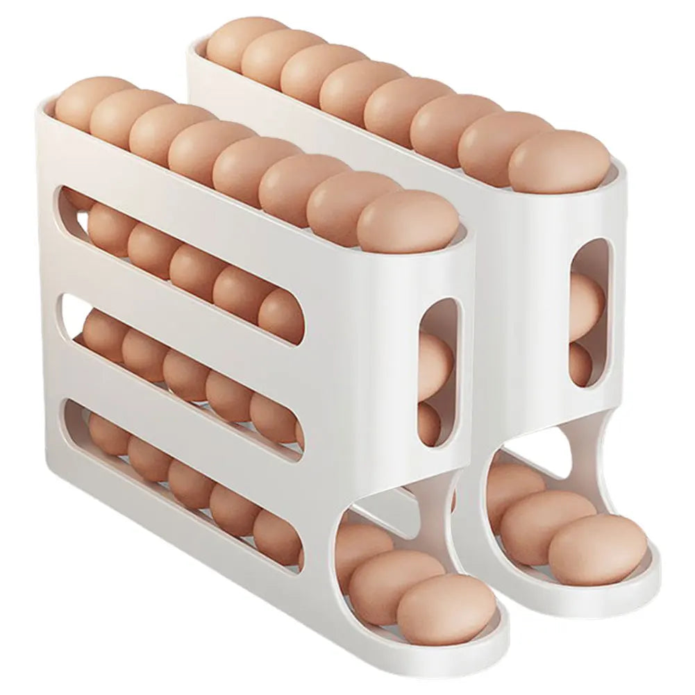 Smart Kitchen Egg Storage Box – Automatic Roll-Down Dispenser