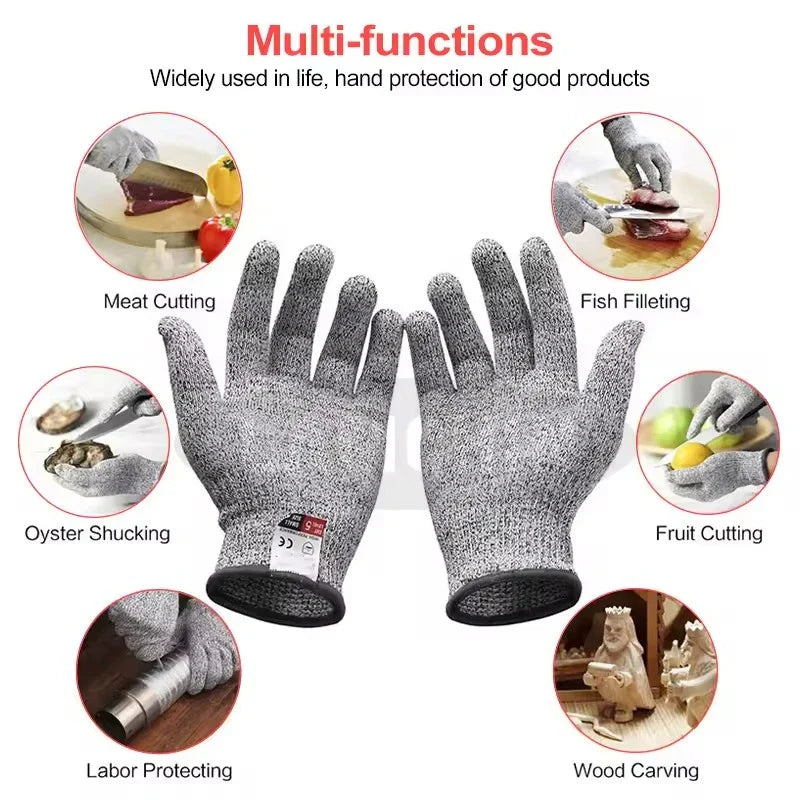 5 Level Safety Anti Cut Work Gloves - Wear Resistant