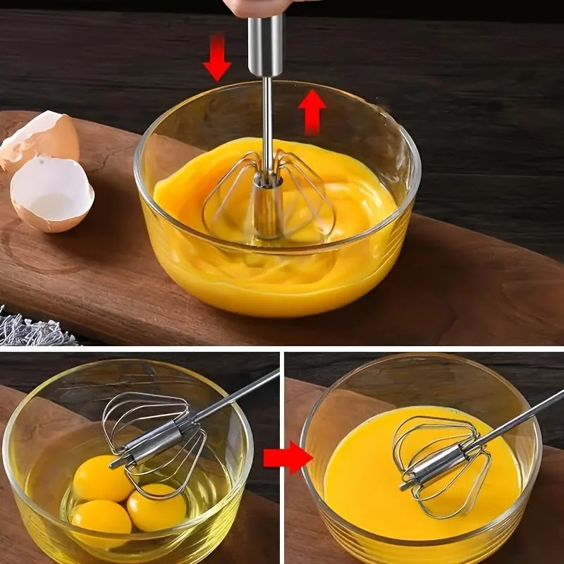 Durable Kitchen Egg Whisk – Semi-Automatic Mixer