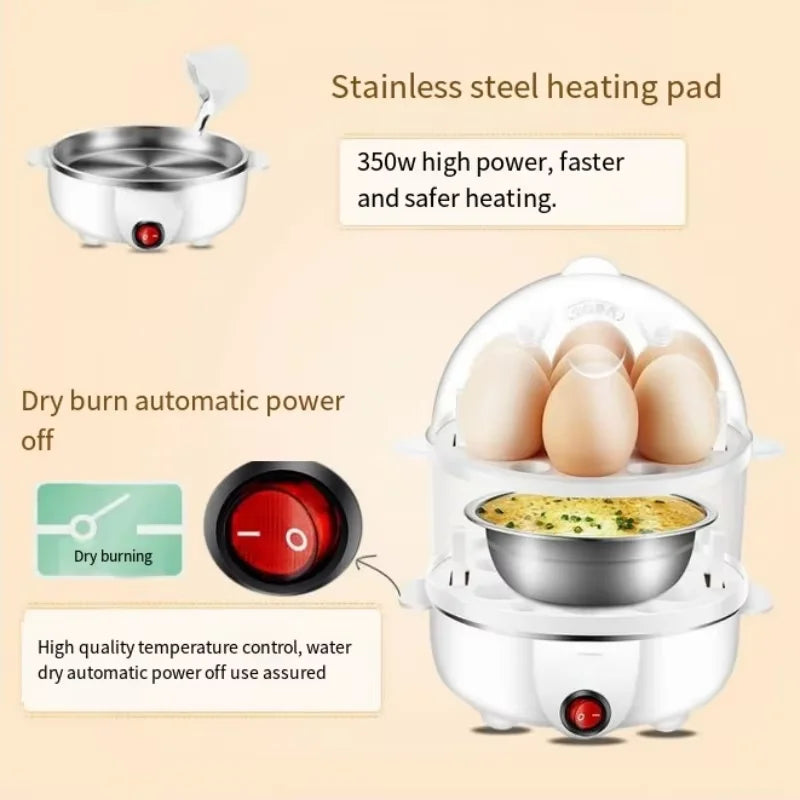 Electric Eggs Cooker, Rapid Multifunctional Mini Eggs Cooker Boiler For Poached Eggs,