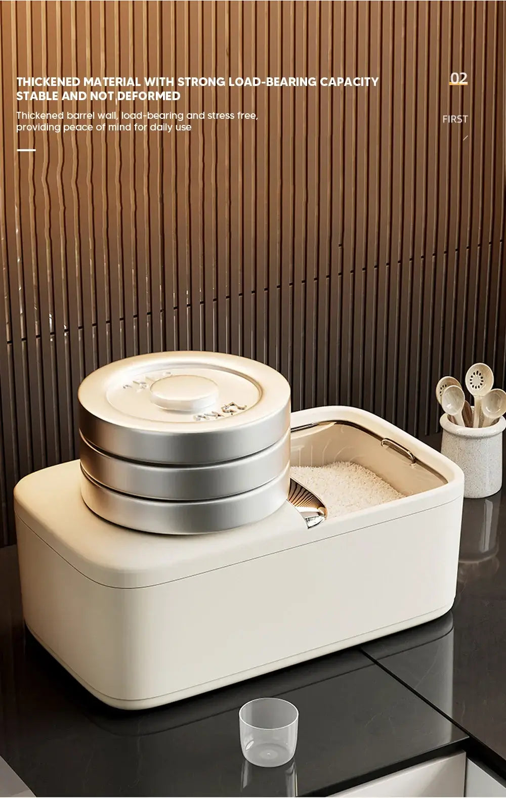 10KG Rice Storage Box Home with Lid Insect Proof