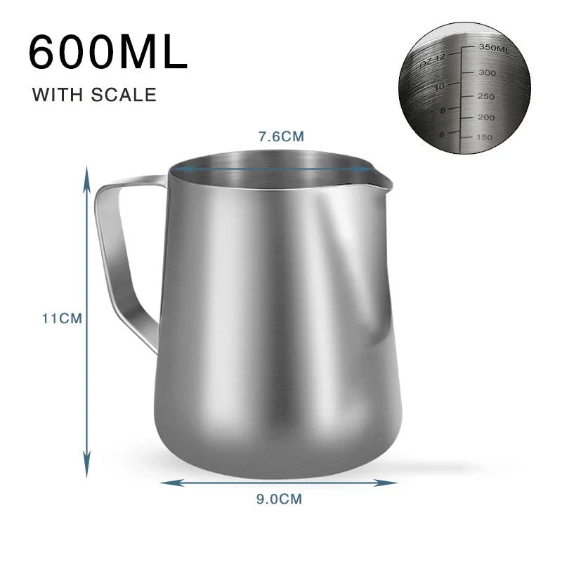 Coffee Milk Frothing Pitcher – Stainless Steel Espresso Steaming Barista Jug