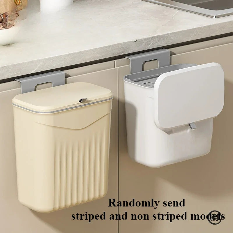 Wall-Mounted Space-Saving Waste Bin – Compact Bathroom & Kitchen Rubbish Bin with Lid