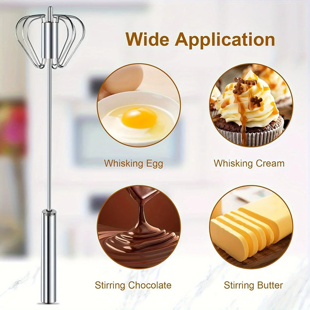 Durable Kitchen Egg Whisk – Semi-Automatic Mixer